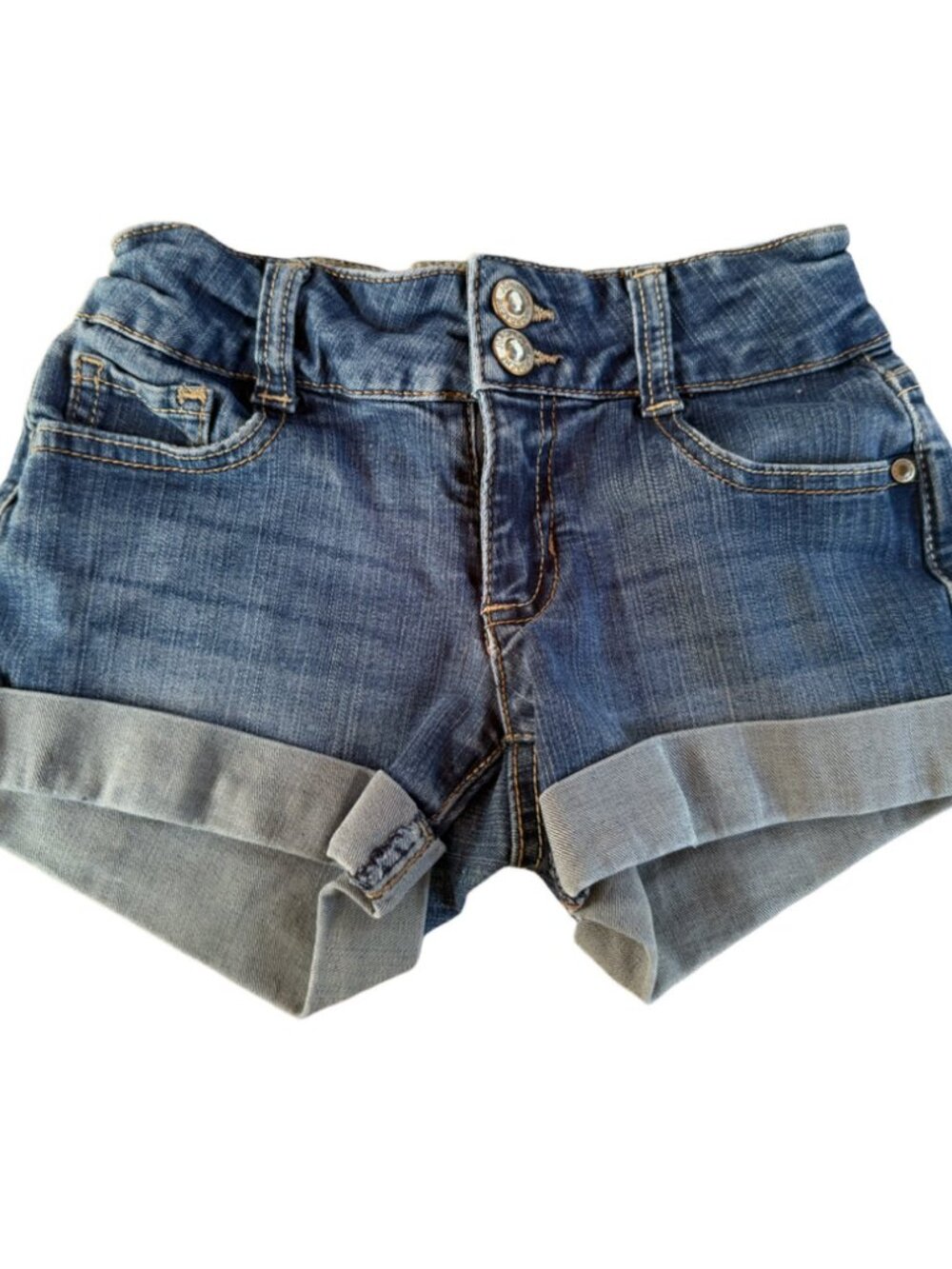 Kids Jordache Denim Shorts Size 7 Blue Rolled Cuff